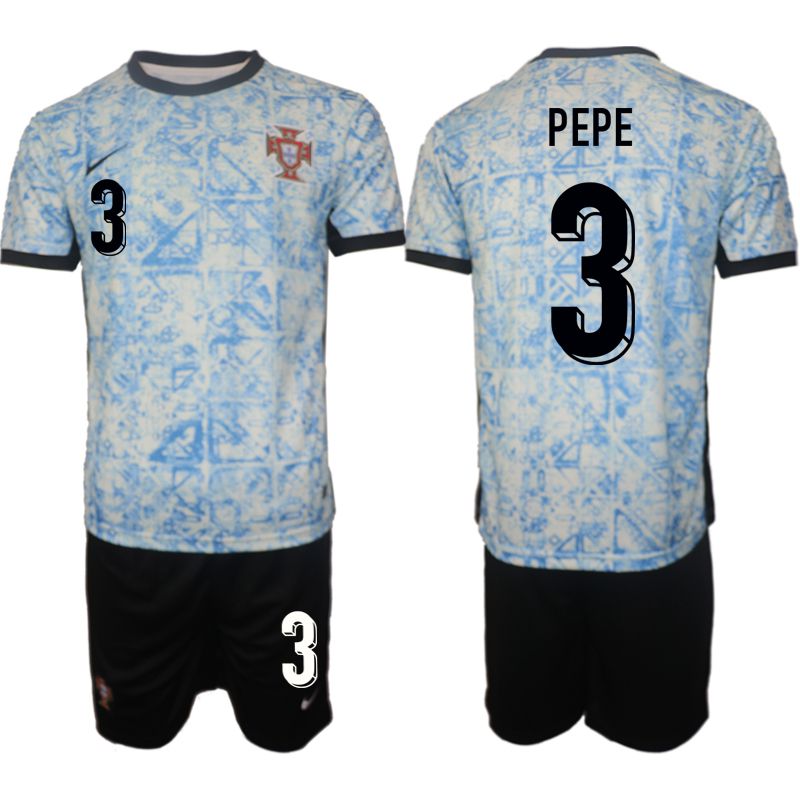 Men 2024-2025 Season Portugal away black #3 Soccer Jersey
